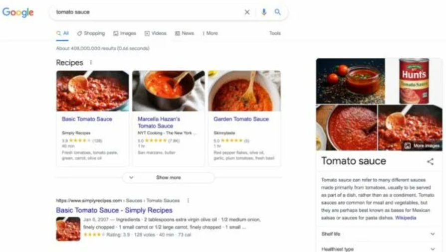 نتائج بحث Google عن مصطلح «صلصة الطماطم»